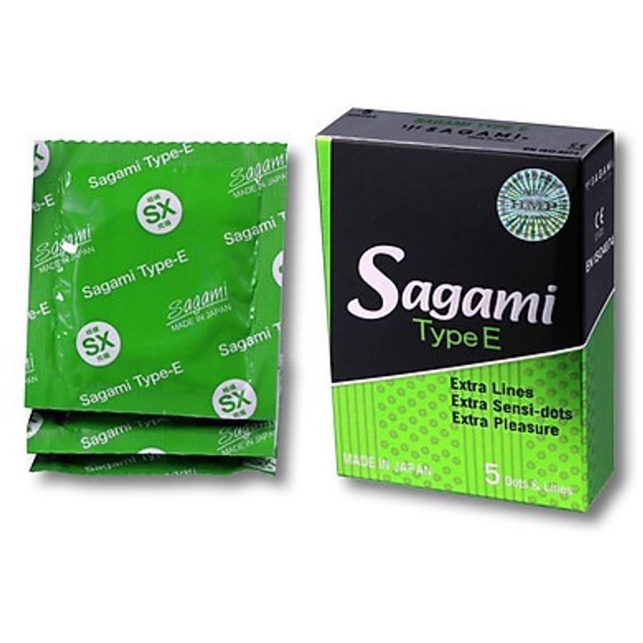 (Hộp 5 Cái) Bao Cao Su Sagami Type E - Gân Gai Chính Hãng 742186