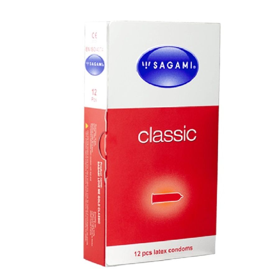 (Hộp 12 Cái) Bao Cao Su Sagami Classic - Mỏng, Ôm Khít Chính Hãng 742171