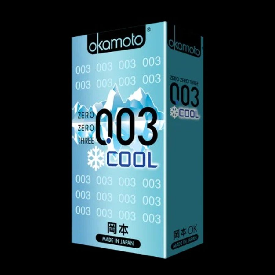Bao Cao Su Okamoto 0.03 Cool Siêu Mỏng Bóng Láng Mát lạnh 635953