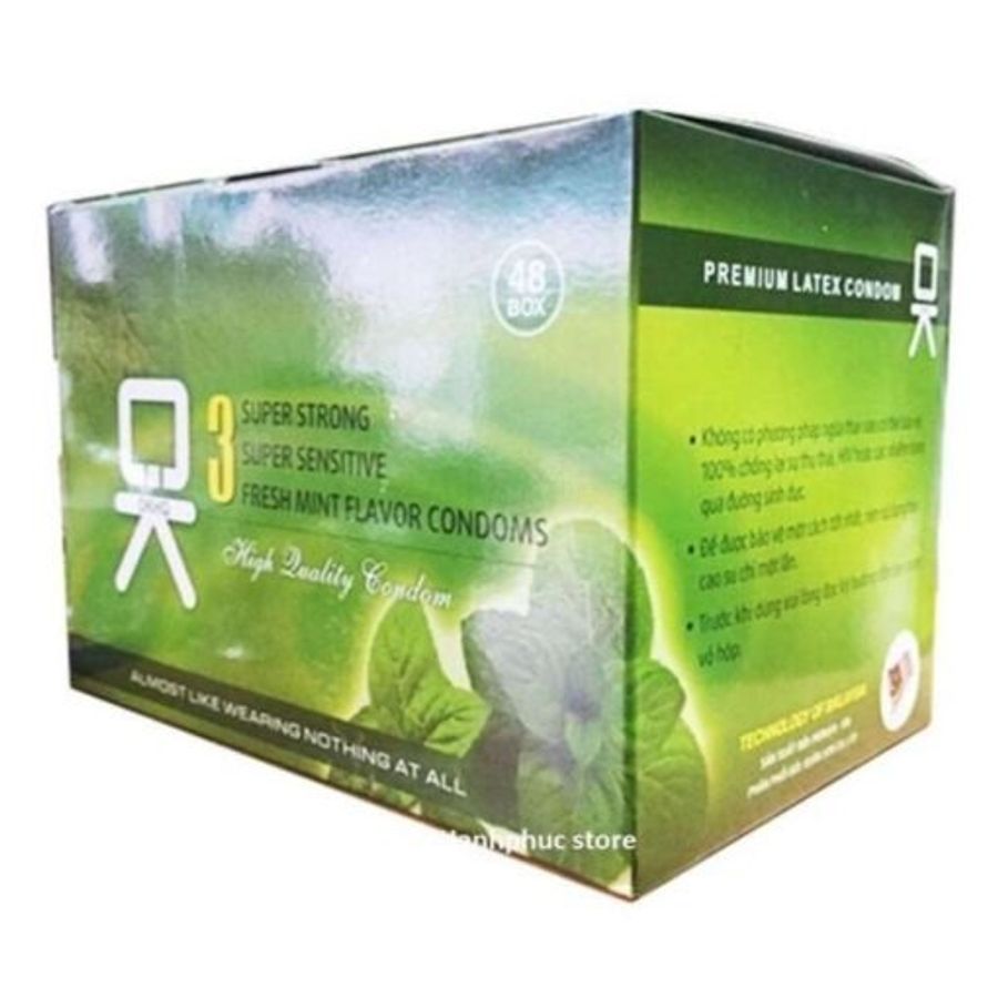 Bao Cao Su Ok Bạc Hà Mát Lạnh Hộp Lớn 144 Cái1