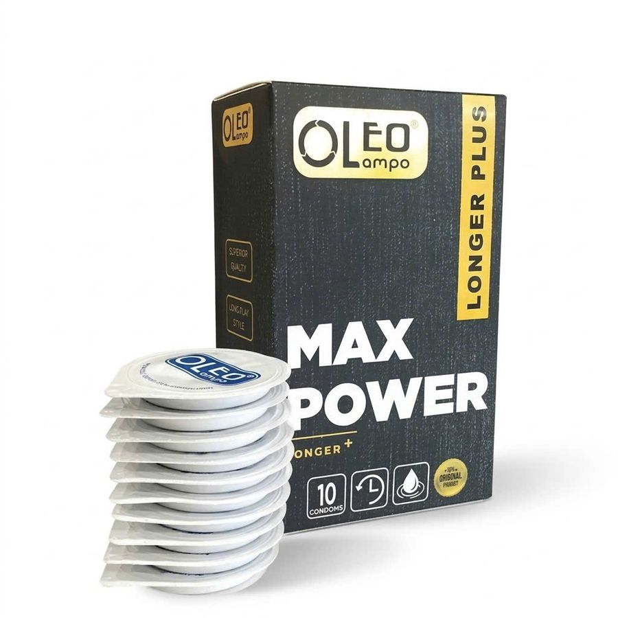 (Hộp 10 Cái) Bao Cao Su Oleo Lampo Max Power Chính Hãng 742144