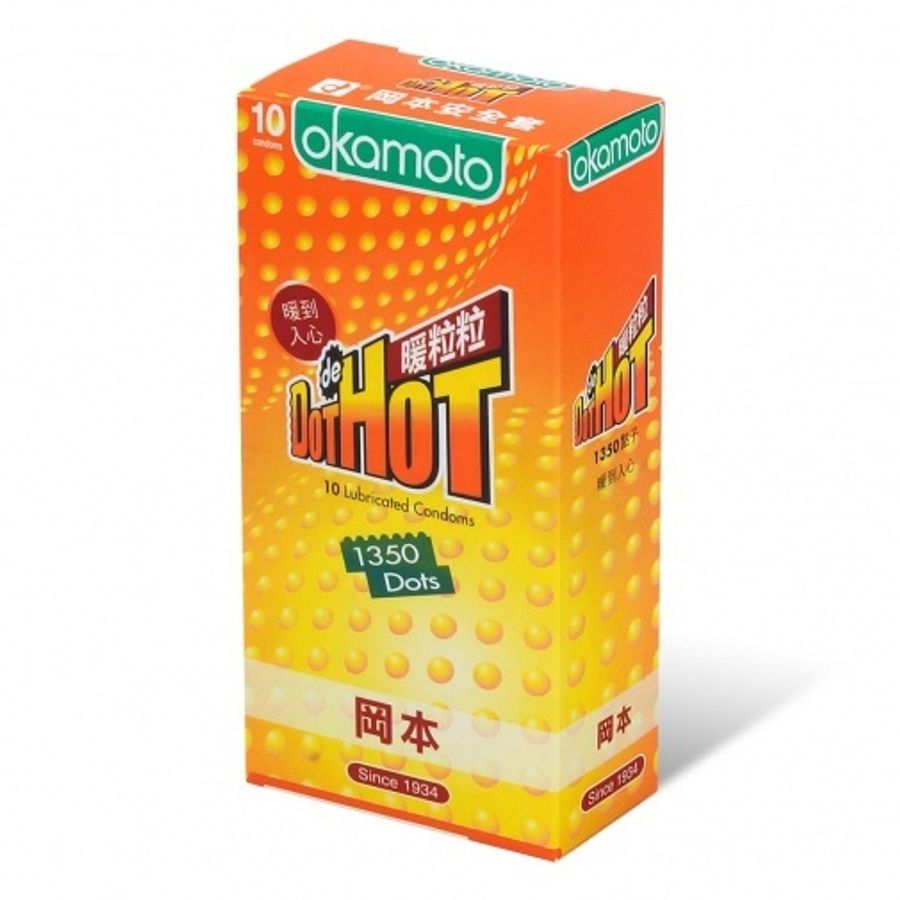 (Hộp 10 Cái) Bao Cao Su Okamoto Dot de Hot Gai Nóng Chính hãng 742128