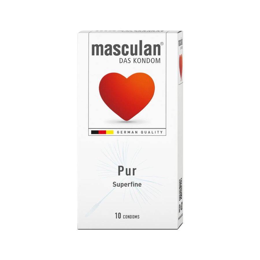 (Hộp 10 Cái) Bao Cao Su Masculan Pur 0.04mm – Siêu mỏng – Thơm – Thật Chính hãng 742083