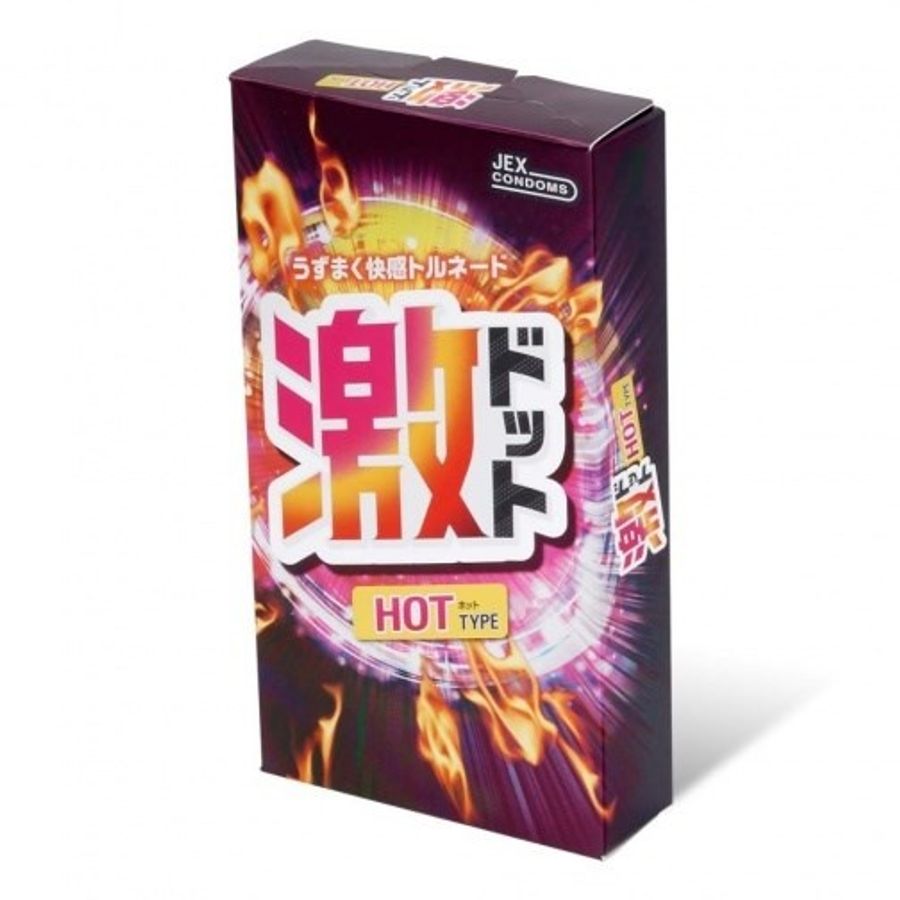 Bao Cao Su Jex Hot Type Siêu Mỏng Siêu Gai (Hộp 8 Cái) 