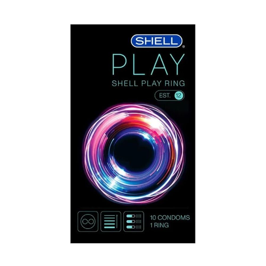 Bao cao su 6 tính năng Shell Play Ring - Hộp 10 cái + 1 vòng đeo 