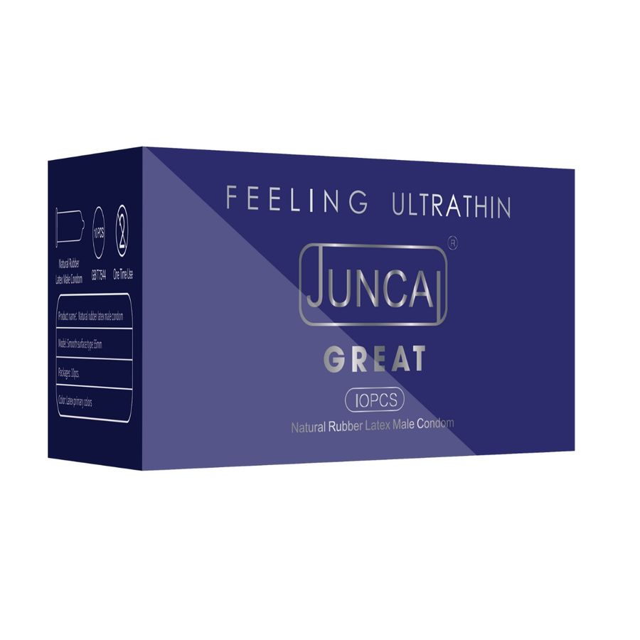 (Hộp 10 Cái) Bao cao su cao cấp hương dâu khử mùi Juncai Great Chính Hãng 741669