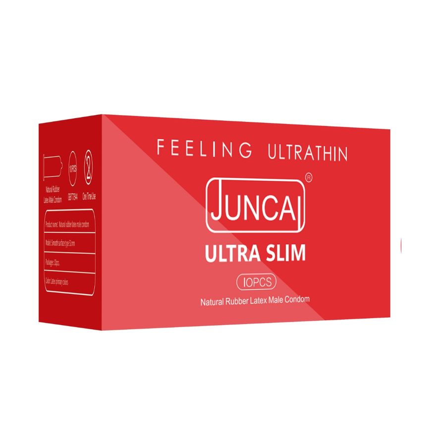 (Hộp 10 Cái) Bao cao su cao cấp siêu mỏng Juncai Ultra Slim Chính Hãng 741652