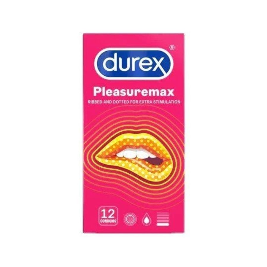(Hộp 12 Cái) Bao cao su gân gai Durex Pleasuremax Chính Hãng 741623