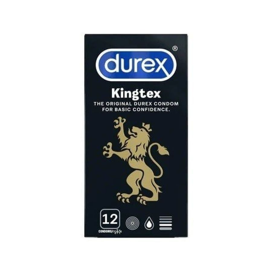 (Hộp 12 Cái) Bao cao su size 49mm, ôm sát - Durex Kingtex Chính hãng 741584