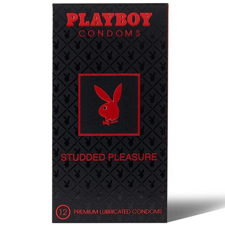 (Hộp 12 Cái) Playboy Studded Pleasure - Bao cao su gân gai, nhiều gel chính hãng 741553