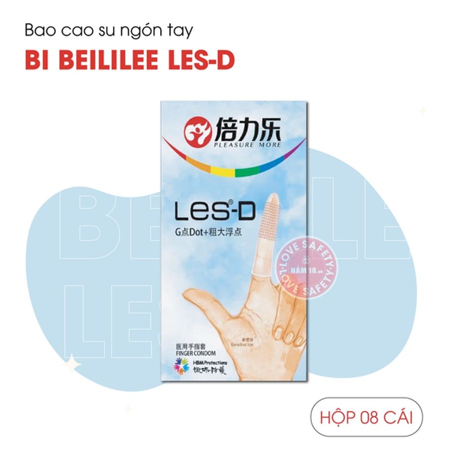 (Hộp 8 Cái) Bao Cao Su Ngón Tay Gai Beilile Les D Chính hãng 741254