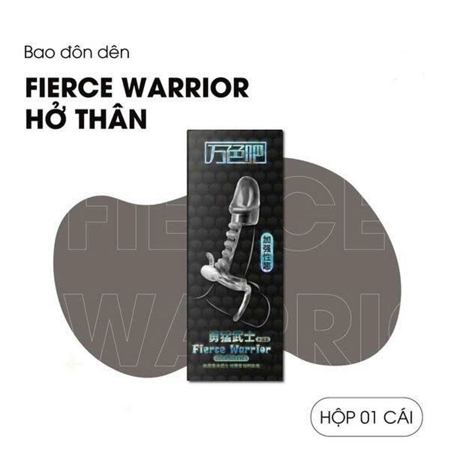 (Hộp 1 Cái) Bao Cao Su Đôn Dên Hở Thân Fierce Warrior Rung Nhánh, Chống Tuột Chính Hãng 741251