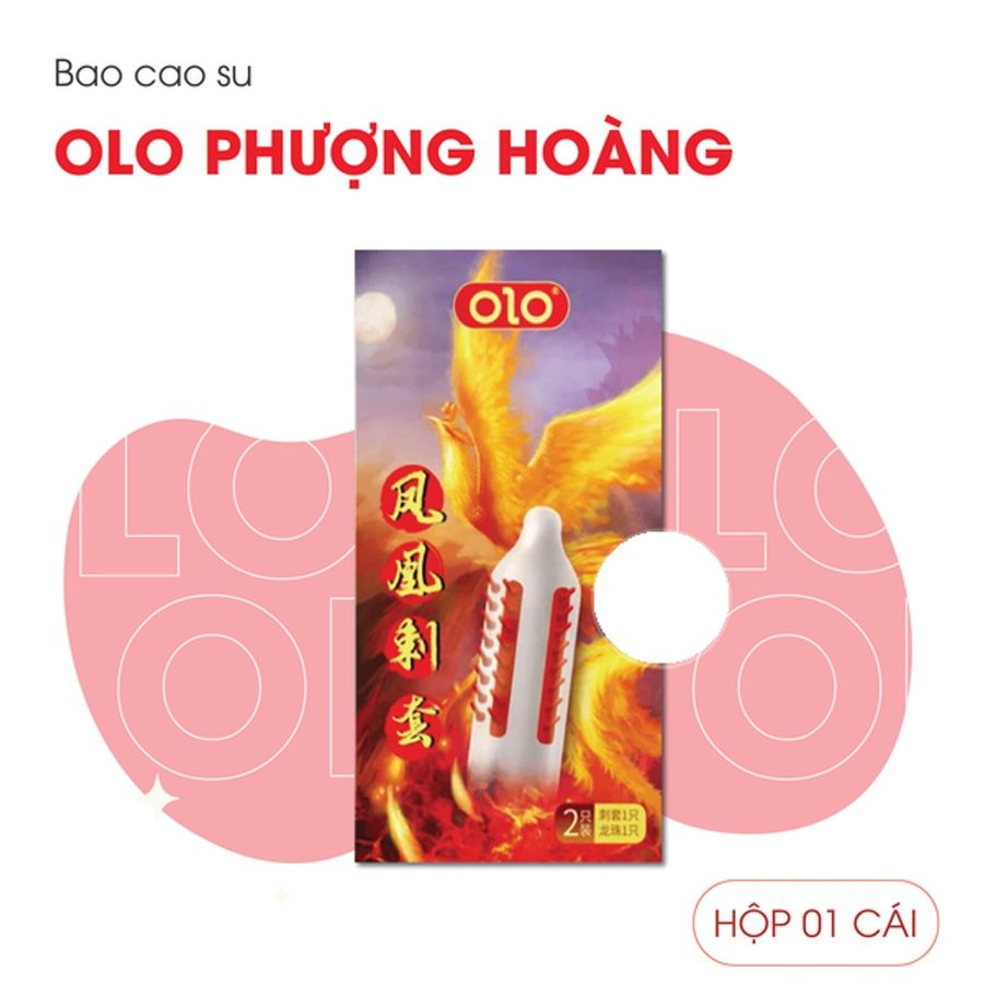 (Hộp 1 Cái) Bao Cao Su Gai Bi Lớn Olo Phượng Hoàng Chính hãng