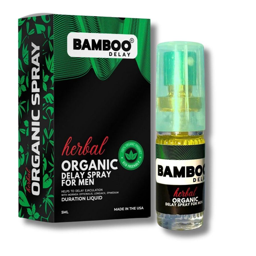 Gel bôi trơn hỗ trợ dành cho nam giới USA Bamboo Herbal Organic Delay Spray For Men - Chai 5ml chính hãng 741093