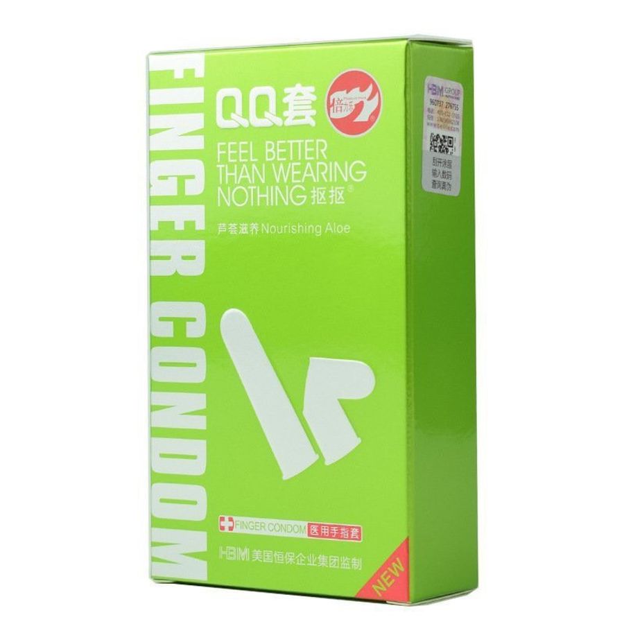 (HỘP 10 CÁI) BAO CAO SU NGÓN TAY QQ XANH LÁ CHÍNH HÃNG 740966