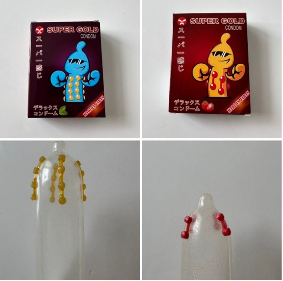 (HỘP 2 CÁI) BAO CAO SU SUPER GOLD BI CHÍNH HÃNG 740944