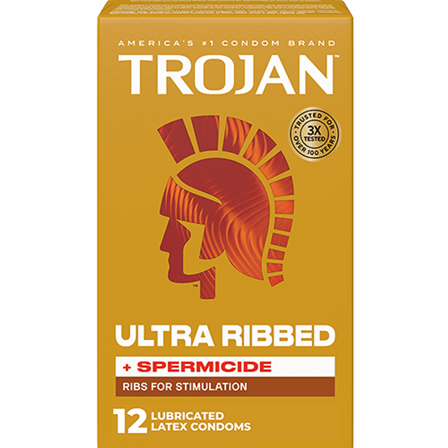 Bao cao su có siêu gai gân Trojan Ultra Ribbed | Hộp 12