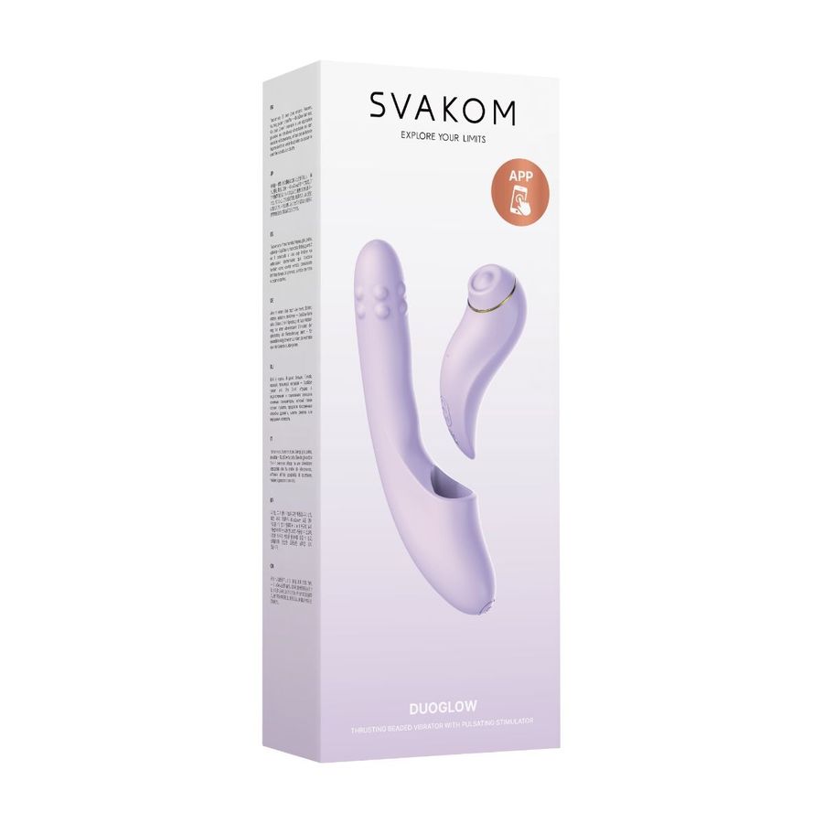 Dương vật giả có máy hút Svakom Duoglow