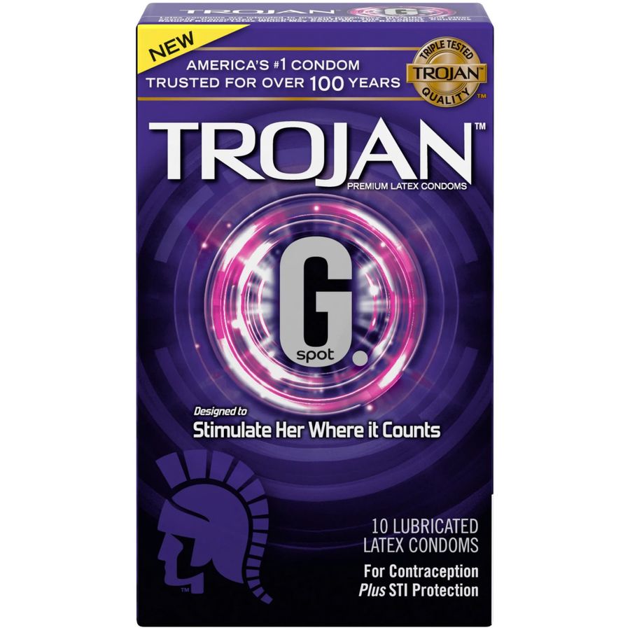 Bao cao su kích thích điểm G nữ Trojan G Spot | Hộp 12 cái 660243