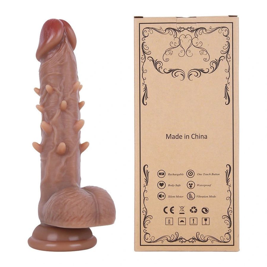 Dương vật giả dính tường silione có gai - Hong Kong