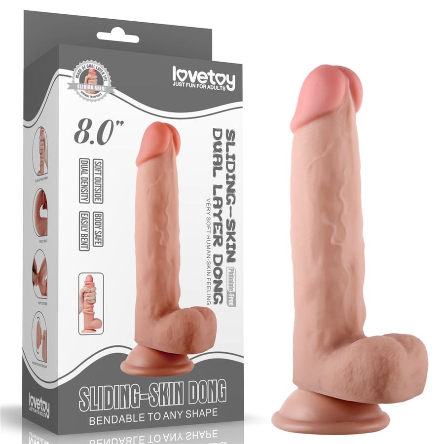 Dương vật giả dính tường silicone siêu mềm 8.0