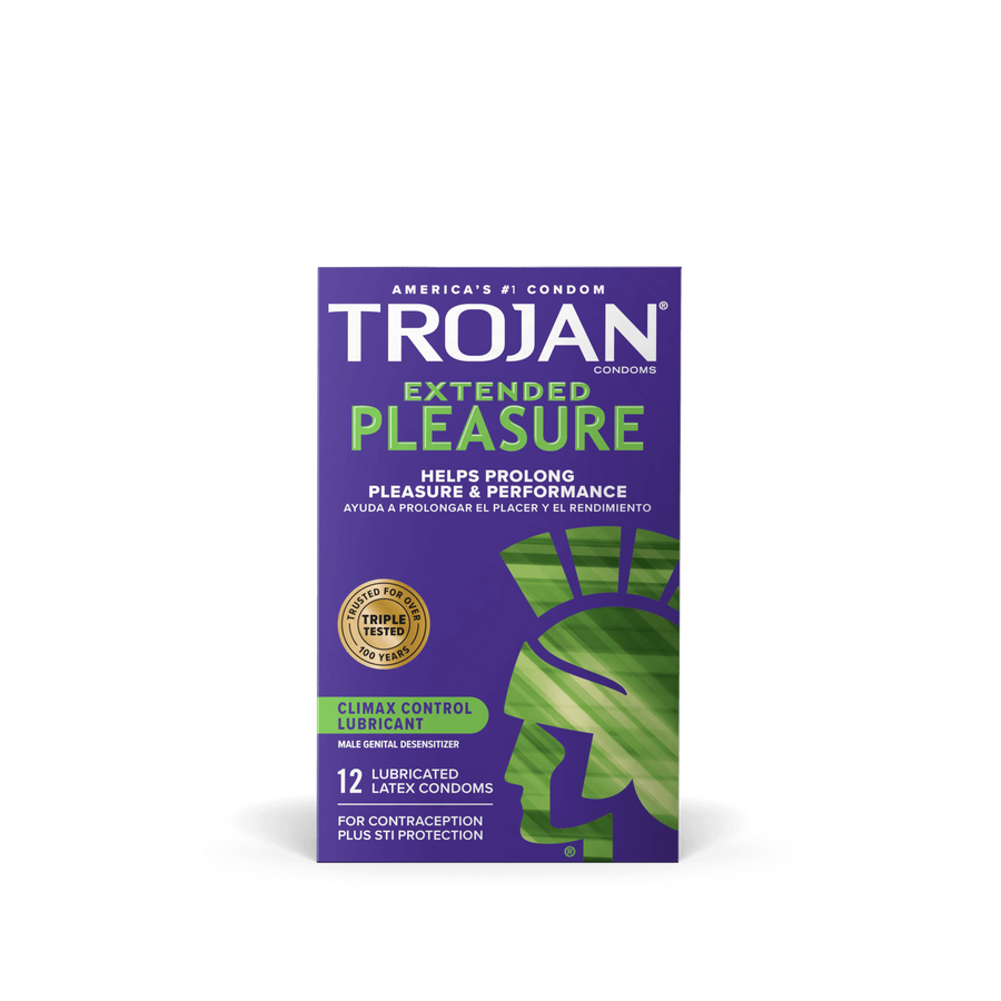 Bao cao su kéo dài thời gian cao cấp nhập khẩu Mỹ Trojan Extended Pleasure | Hộp 12 Cái 660775