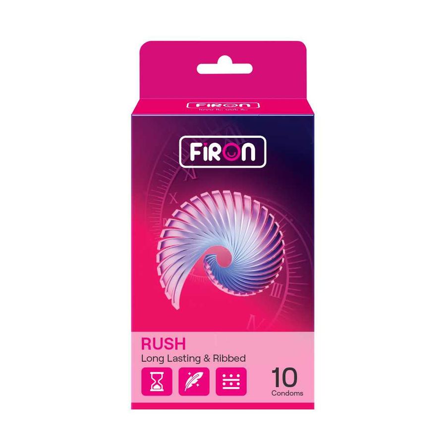 Bao cao su Firon Rush - Gân sọc, điểm nổi, kéo dài thời gian - Hộp 10 cái 662117