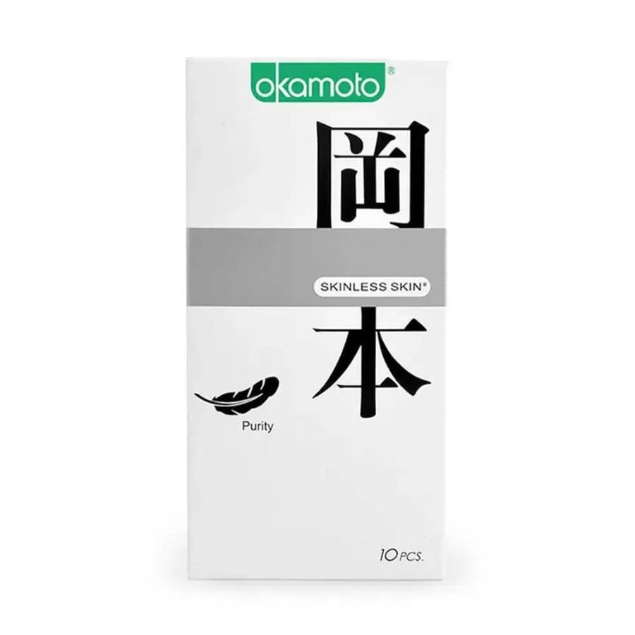 Bao cao su Okamoto Skinless Skin Purity - Không mùi, tinh khiết, mềm mại - Hộp 10 cái 662154
