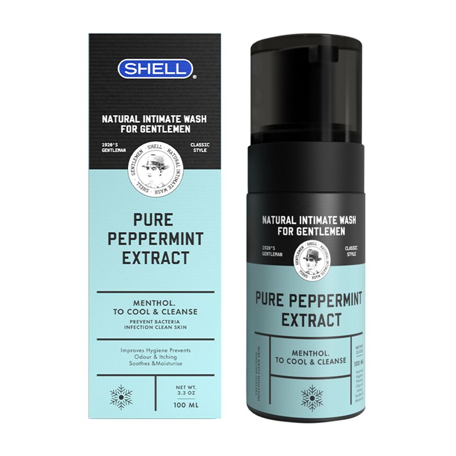 Dung dịch vệ sinh nam dạng bọt, tinh chất bạc hà tươi mát Shell Pure Peppermint Extract - 100ml 662265