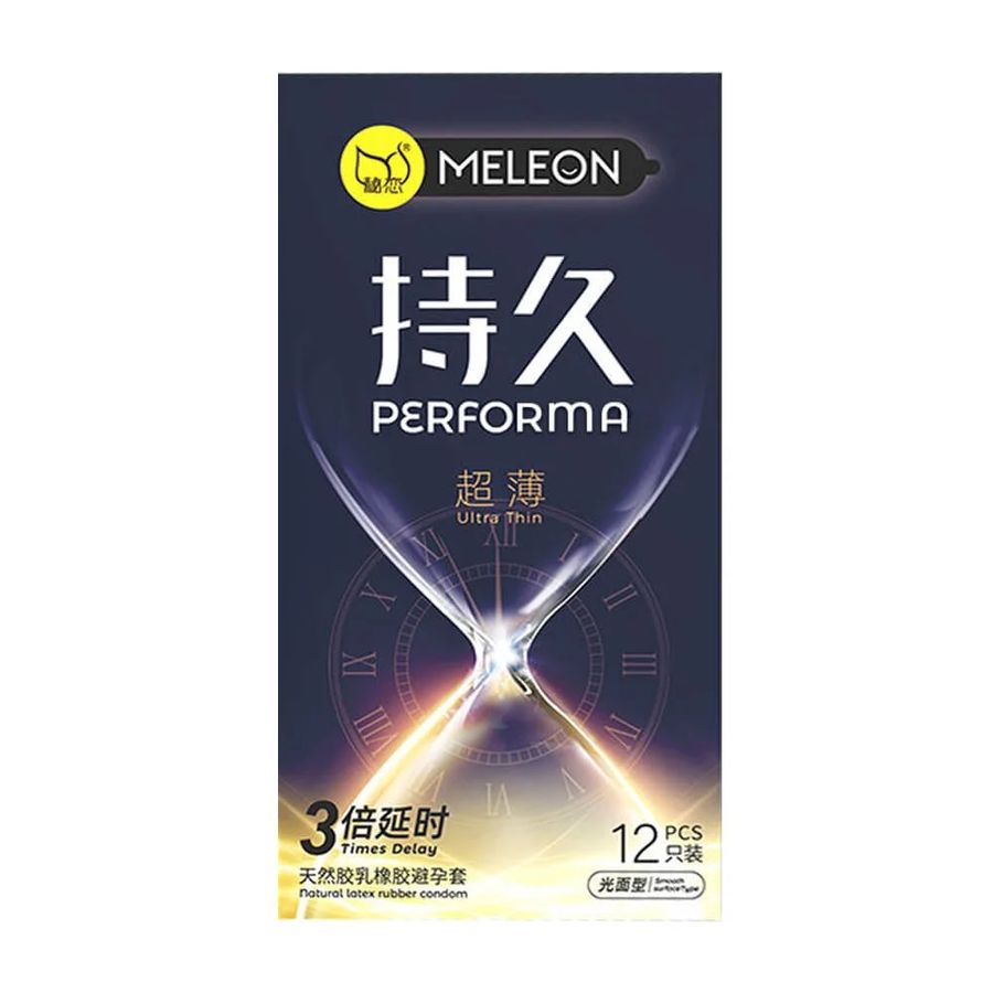 Bao cao su Meleon Performa Ultra Thin - Kéo dài thời gian gấp 3 lần, siêu mỏng - Hộp 12 cái 662269