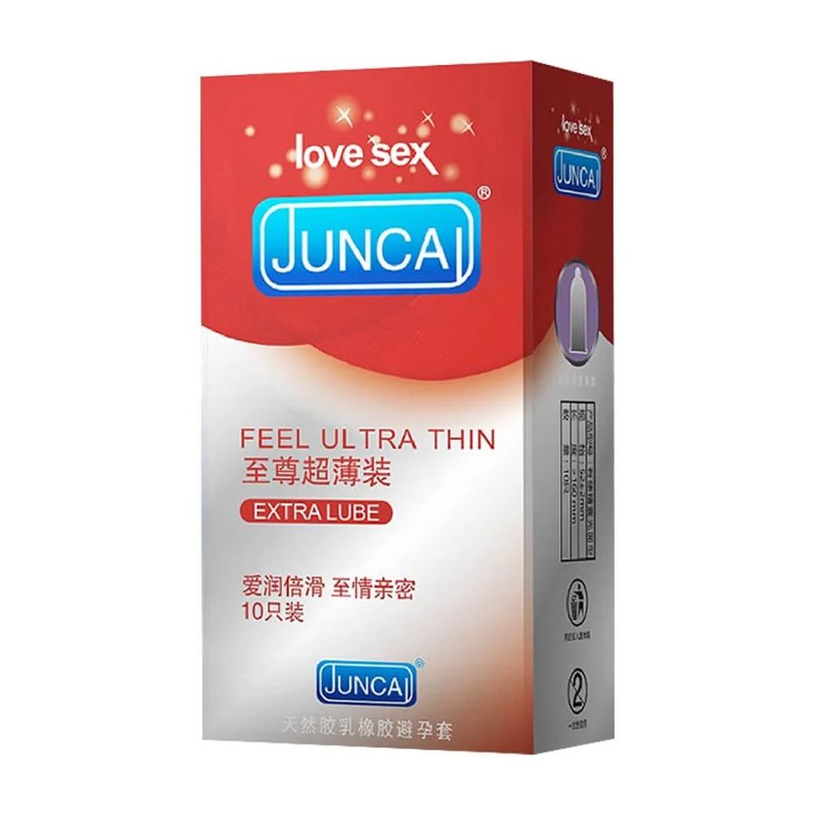 Bao cao su Juncai Feel Ultra Thin - Siêu mỏng, nhiều gel bôi trơn - Hộp 10 cái 662293