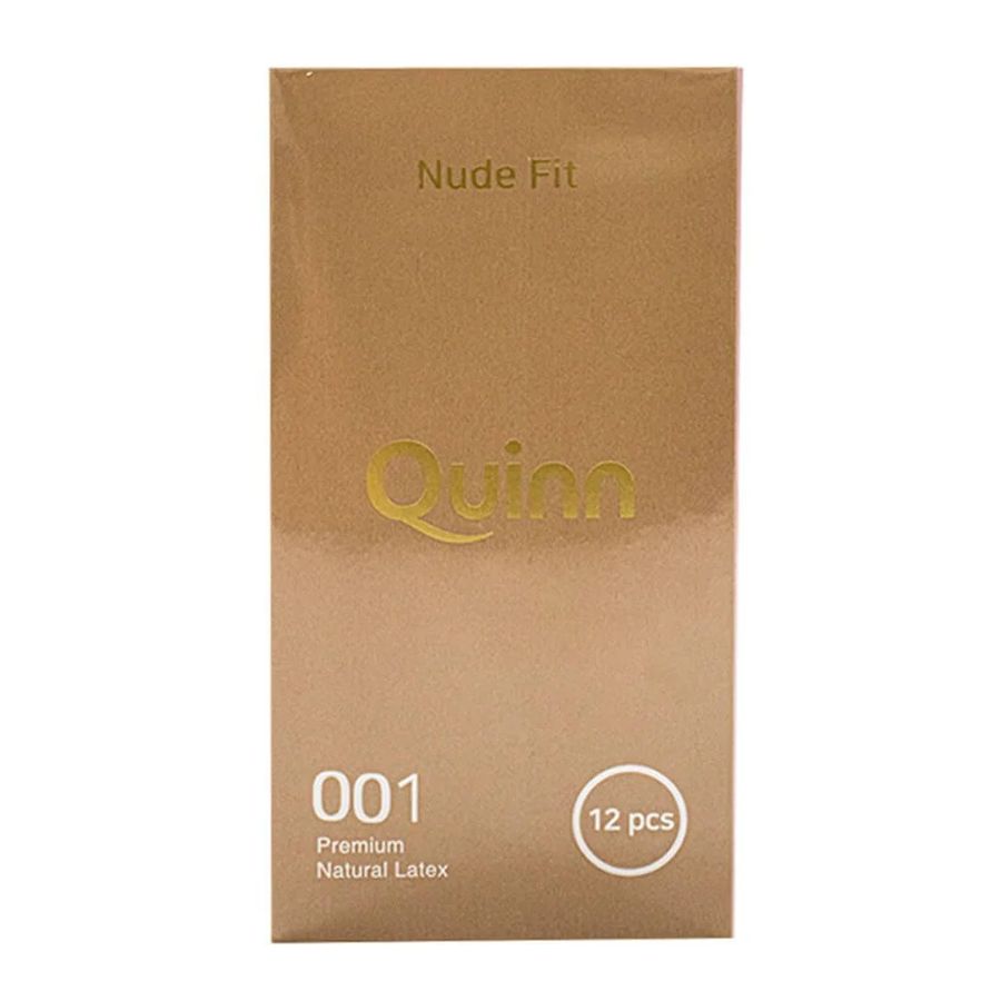 Bao cao su Quinn Nude Fit - Siêu mỏng, chống tuột - Hộp 12 cái 662333