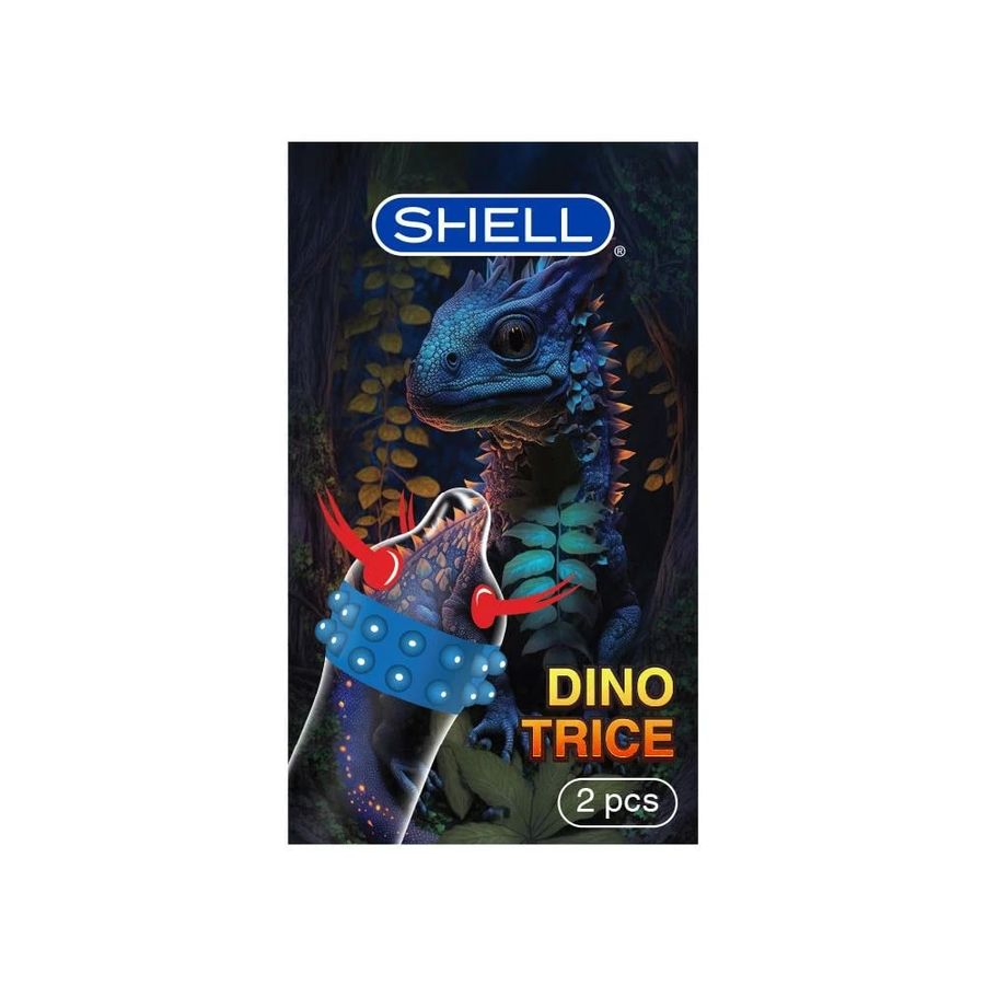 Bao cao su Shell Dino Trice - Hộp 1 bao gai, 2 vòng bi + 1 bao Shell Performax (Hộp 2 cái) 662460