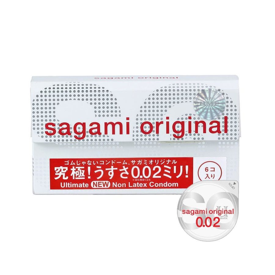 Bao cao su Sagami 0.02mm - Siêu mỏng - Hộp 6 cái 662537