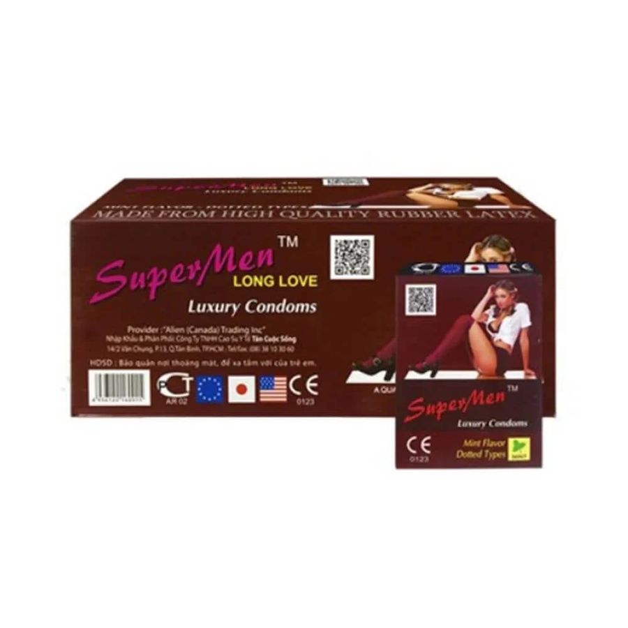 Bao cao su Supermen Long Love - Kéo dài thời gian - Hộp 120 cái 662543