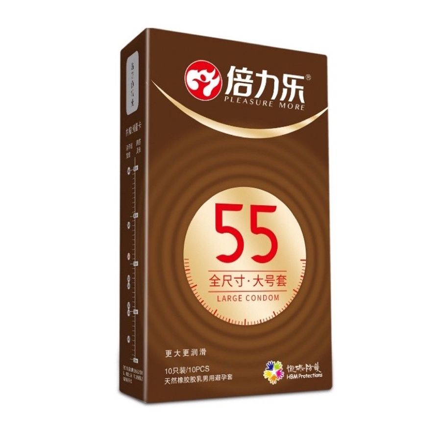 Bao Cao Su HBM 55mm Large , Size Lớn, Siêu Mỏng Hộp 10 Cái 664502
