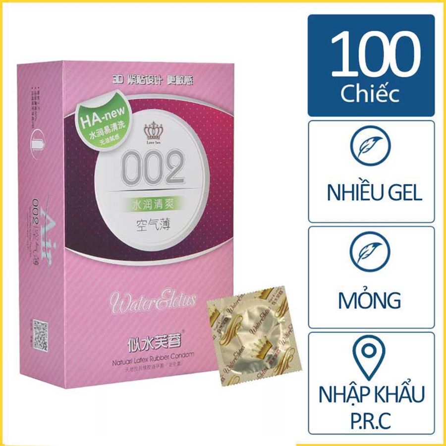 Bao Cao Su HA 0.02 Gia Đình, Khách Sạn, Nhà Nghỉ Hộp 100 Cái 664568