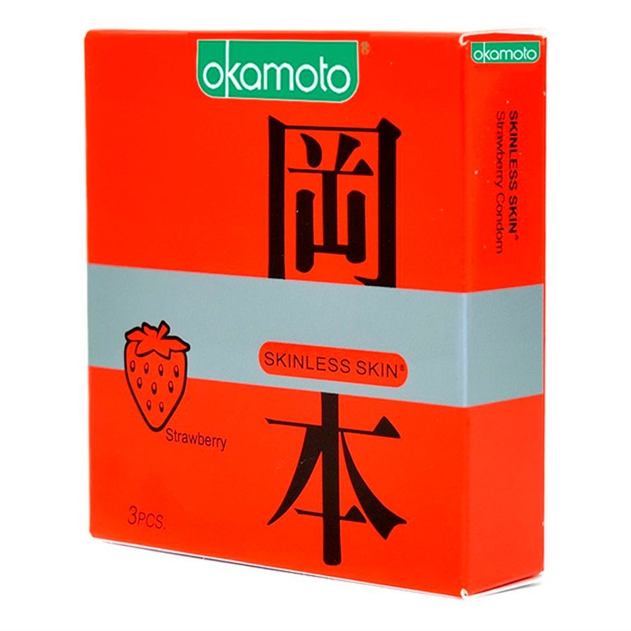 Bao Cao Su Okamoto Skinless Skin Strawberry Hương Dâu 568484 664732