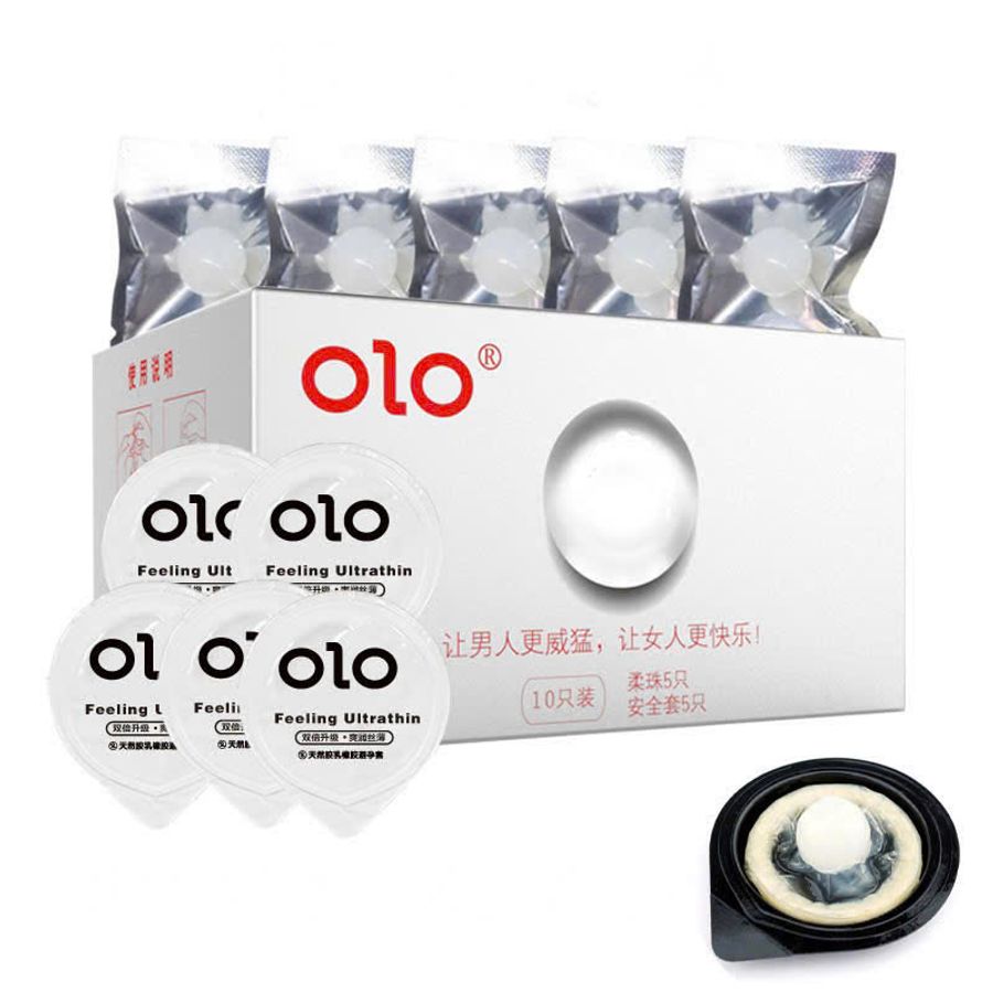 Bao Cao Su OLO Growth Bi Nhiều Gell Bôi Trơn Massa Điểm G – Hộp 5 Bao, 5 Bi 664830