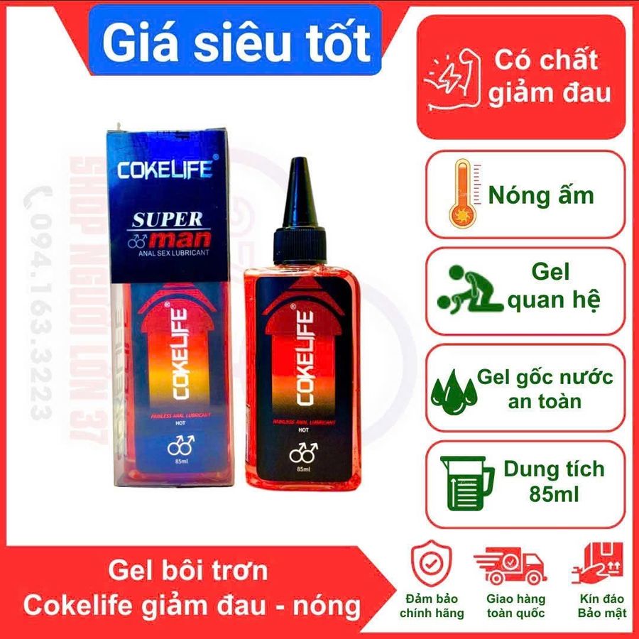 Gel bôi trơ.n nóng ấm, giúp tăng cảm giác, cọ sát, che tên sp  668863