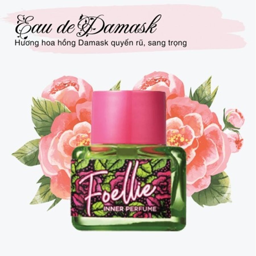 Nước Hoa Vùng Kín Foellie Hồng Xanh - Hương Hoa Hồng Damask Sang Trọng, Khử Mùi Tối Ưu Dành Cho Phái Đẹp 5ml 669160