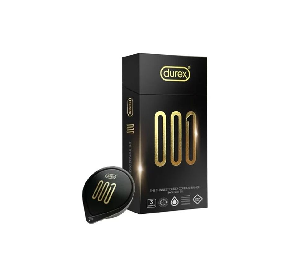 Bao Cao Su Durex 001 Siêu Mỏng Size Lớn 55mm - Hộp 3 Chiếc 669216