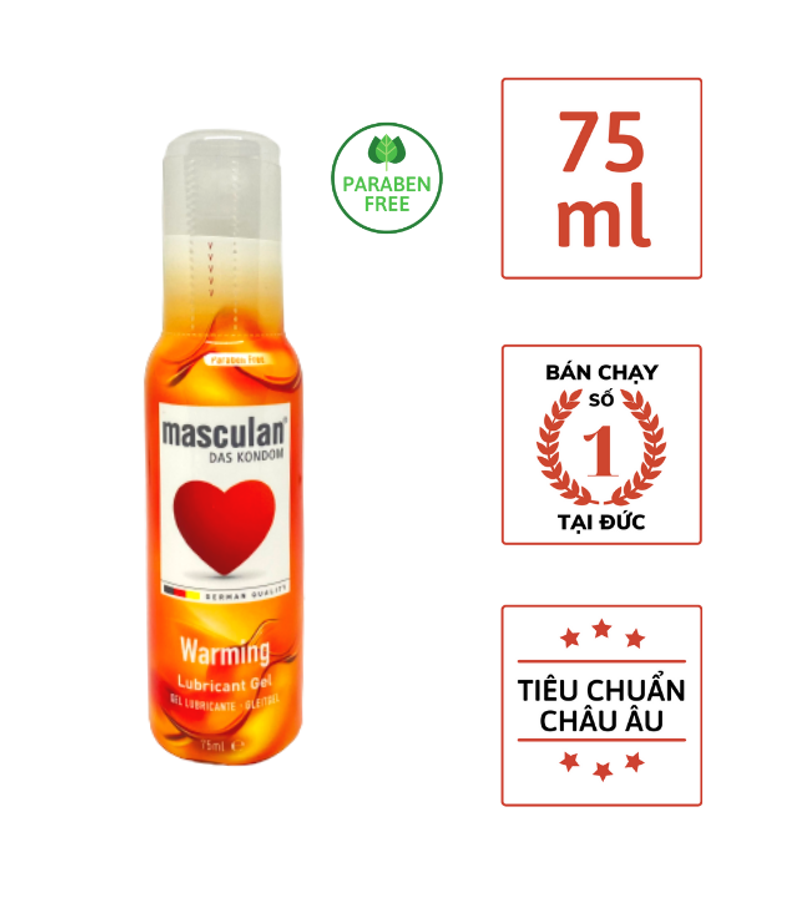 Gel bô.i trơ.n Của Đức Tạo Ấm Masculan Warming 75ml 669443