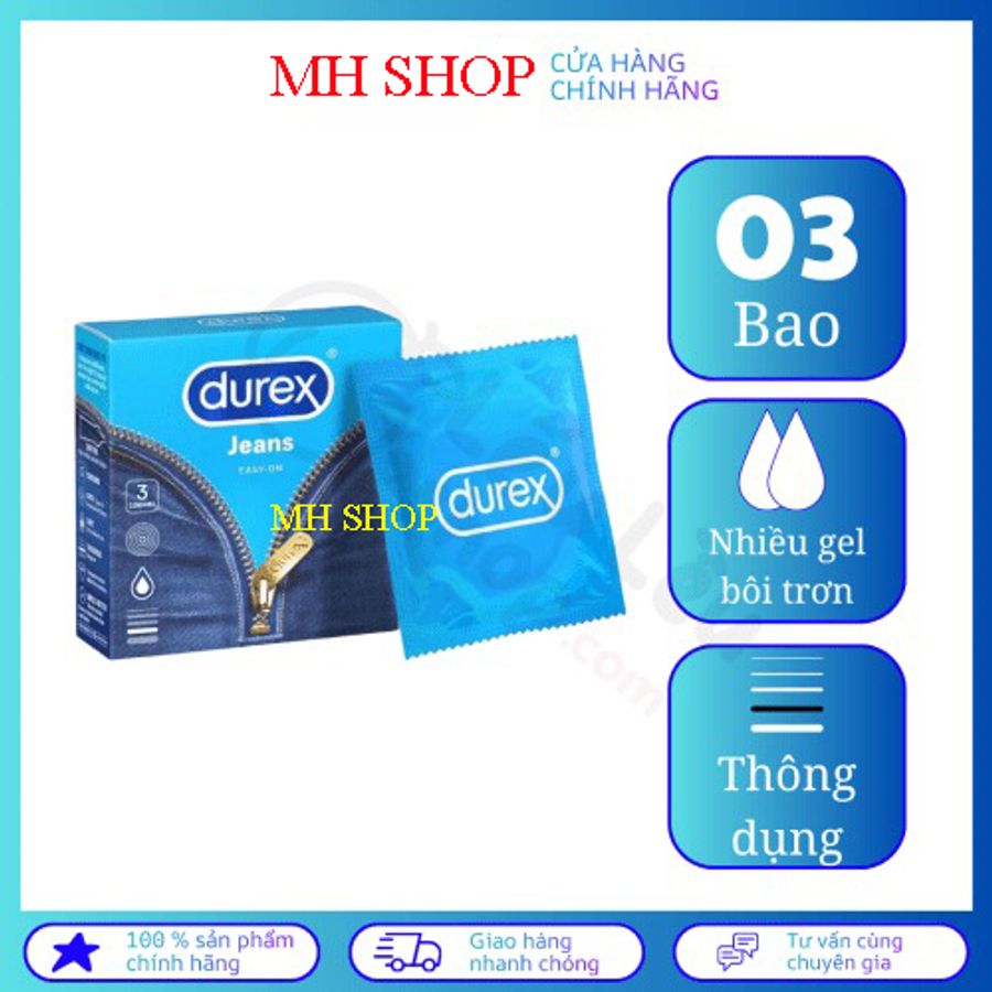 Bao cao su Durex Jean nhiều gel siêu mượt yêu vô lo (che tên) 670169