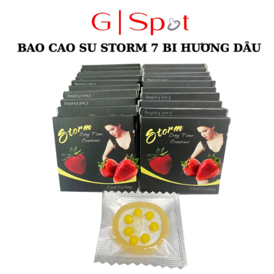 Combo 10 Bao Cao Su Storm 7 Bi Hương Dâu 670780