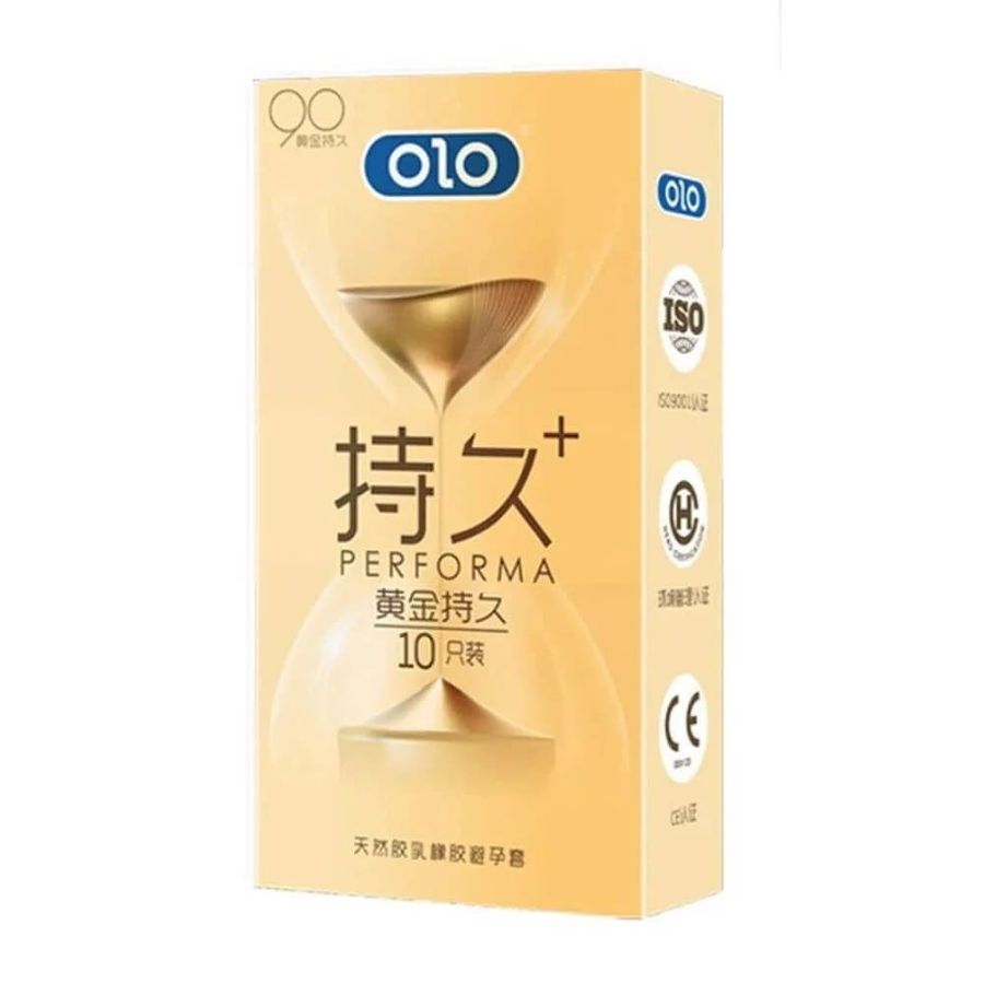 Bao cao su OLO 0.01 Đồng Hồ Vàng - Kéo dài thời gian - Hộp 10 cái 326659 719006