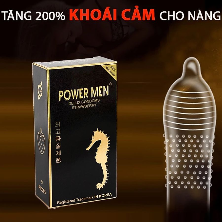 Bao Cao Su Hương Dâu Powermen Strawberry 719227