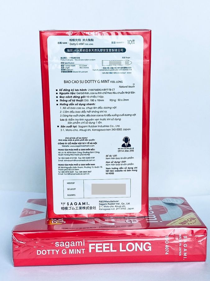 Bao cao su Sagami Xtreme Feel Long Kèm Gel Gói Jex 719231