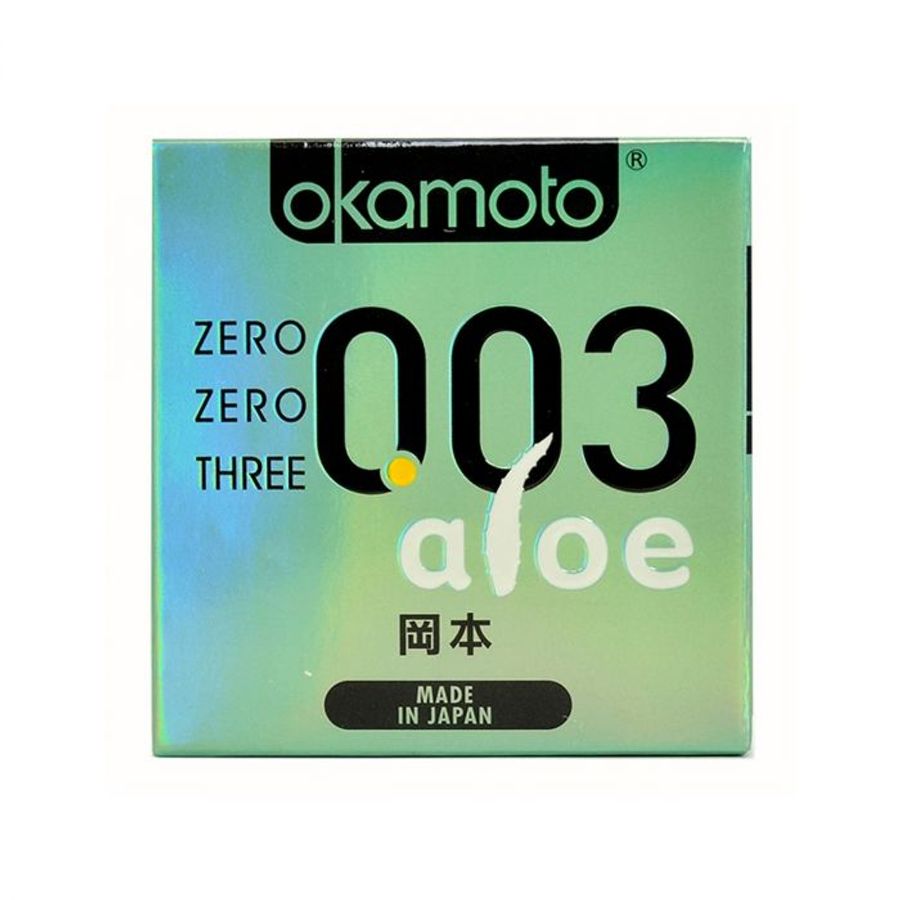 Bao Cao Su Okamoto 0.03 Aloe Tinh Chất Lô Hội Nhật Bản 719298