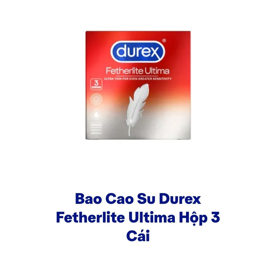 Bao cao su durex, hộp 3 cái,che tên sp  719566